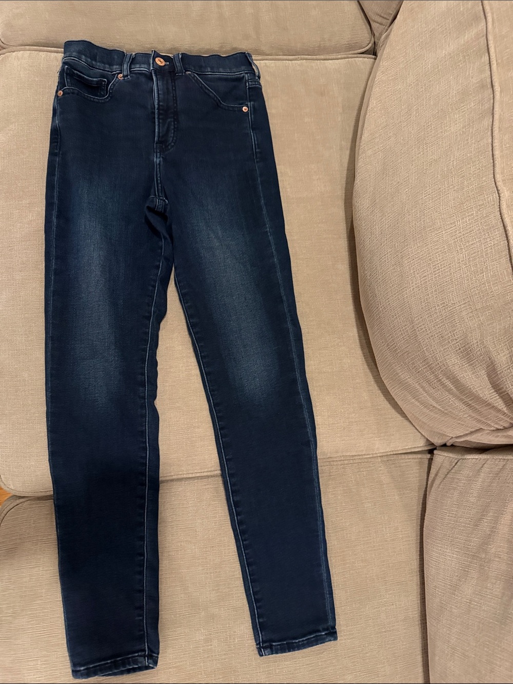 Express Women's Dark Navy Skinny Jeans